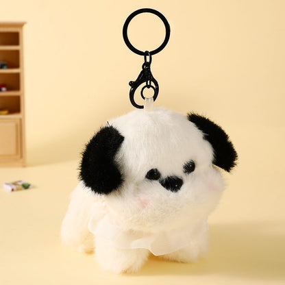 Cute Pearl Apron Puppy Pendant Dog Plush Toy