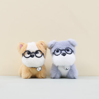 Cute Pearl Apron Puppy Pendant Dog Plush Toy