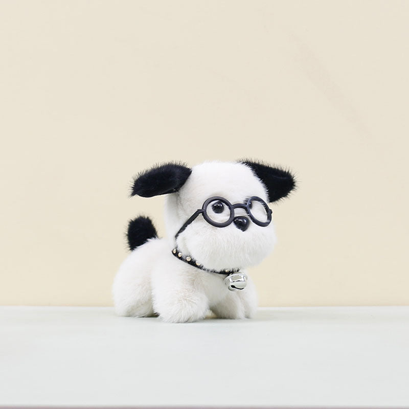 Cute Pearl Apron Puppy Pendant Dog Plush Toy