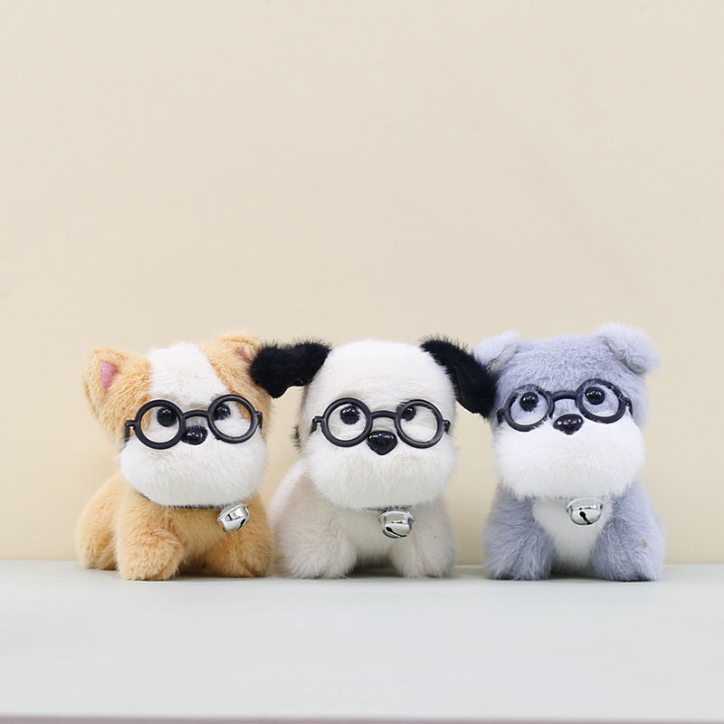Cute Pearl Apron Puppy Pendant Dog Plush Toy